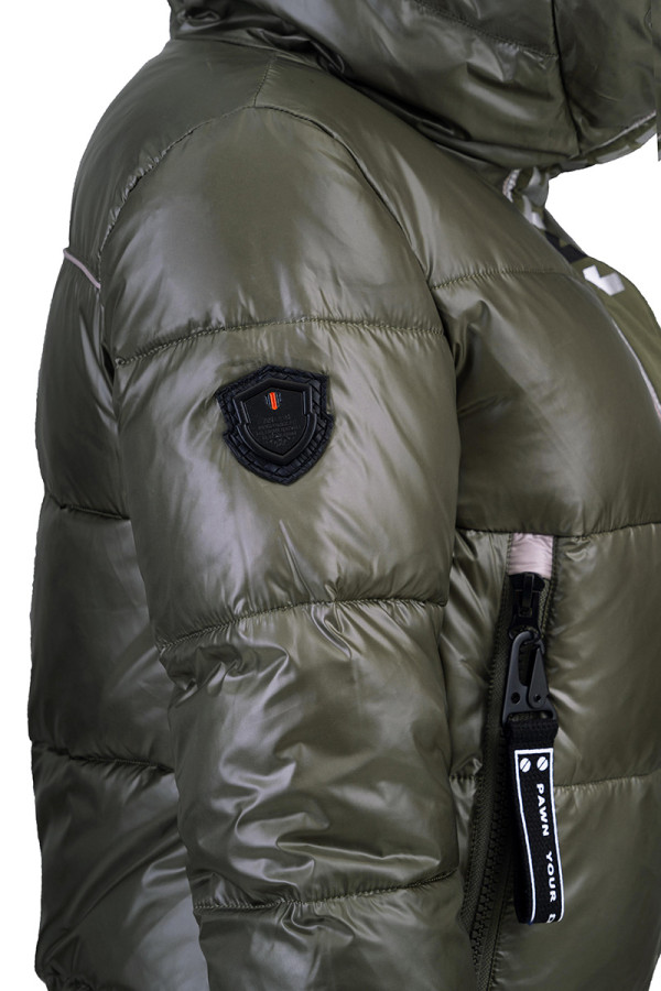 Зимняя куртка женская Freever SF 20512 хаки, Фото №5 - freever.ua