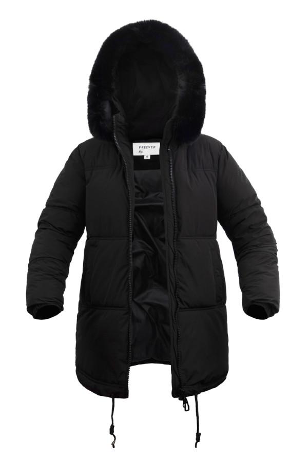 Куртка жіноча Freever UF 20806 чорна, Фото №2 - freever.ua