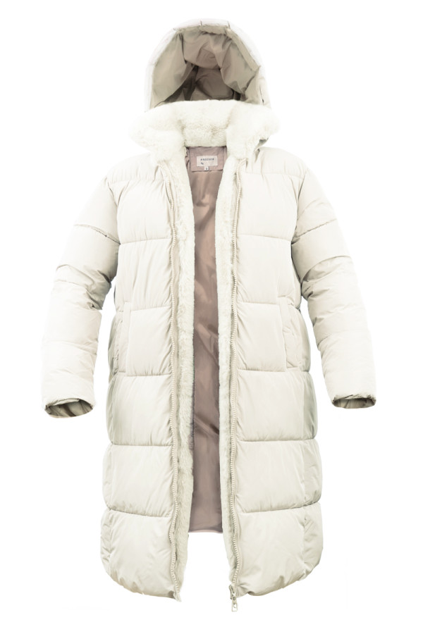Пальто жіноче Freever UF 20807 молочне