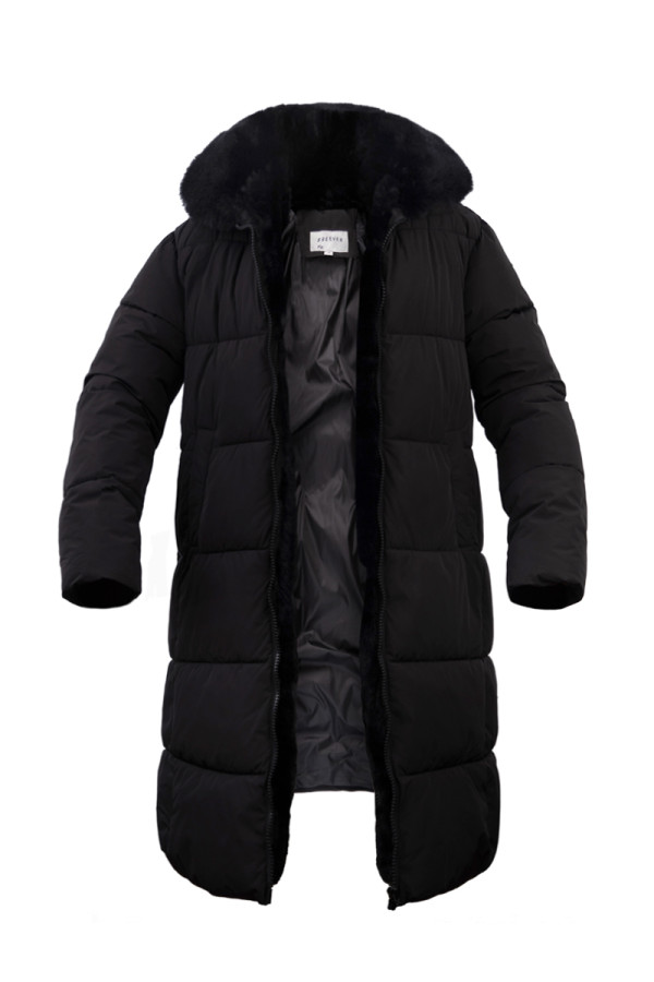 Пальто жіноче Freever UF 20807 чорне - freever.ua