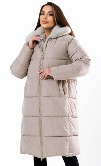 Пальто женское Freever UF 20807 бежевое