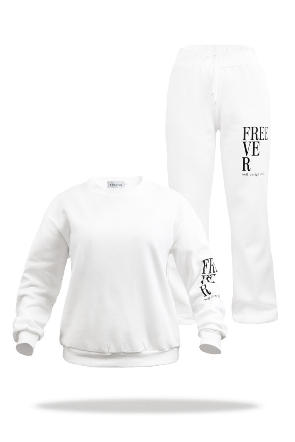 Спортивний костюм жіночий Freever UF 20809 білий - freever.ua