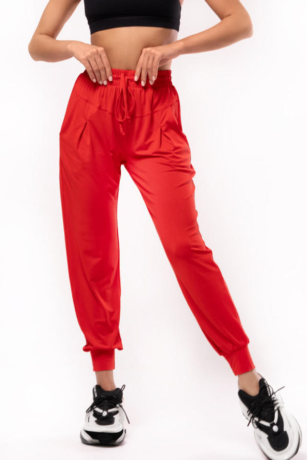 Спортивные брюки женские Freever UF 21009 красные - freever.ua