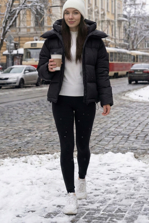 Жіночі легінси (теплі) Freever NF 21023 чорні