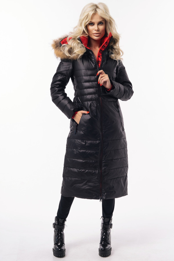 Пальто женское Freever WF 2103 черное - freever.ua