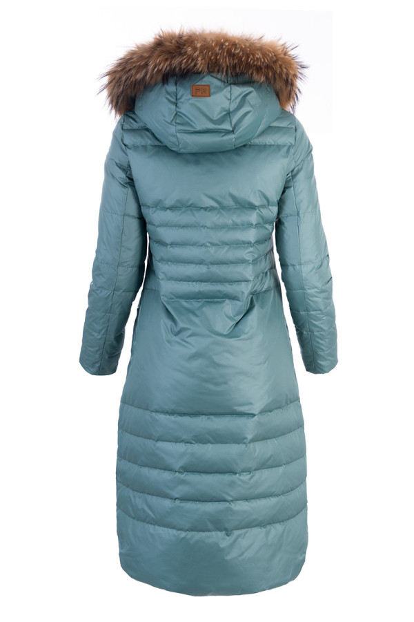 Пальто женское Freever WF 2103 зеленое, Фото №4 - freever.ua