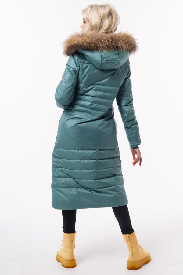Пальто женское Freever WF 2103 зеленое, Фото №5 - freever.ua