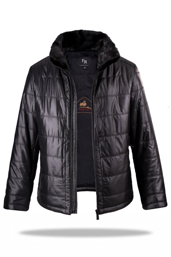 Куртка на верблюжьей шерсти мужская Freever WF 2117 черная - freever.ua