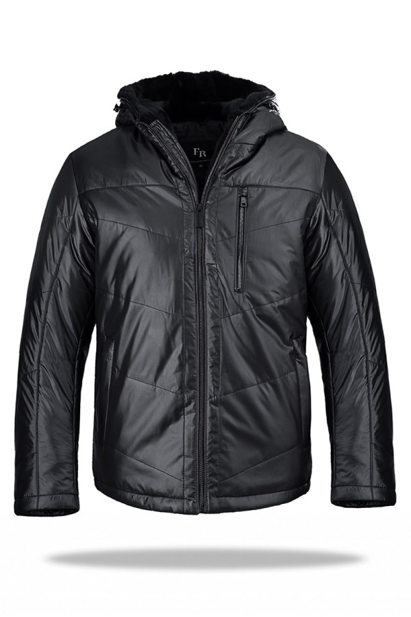Куртка на верблюжьей шерсти мужская Freever WF 2118 черная - freever.ua