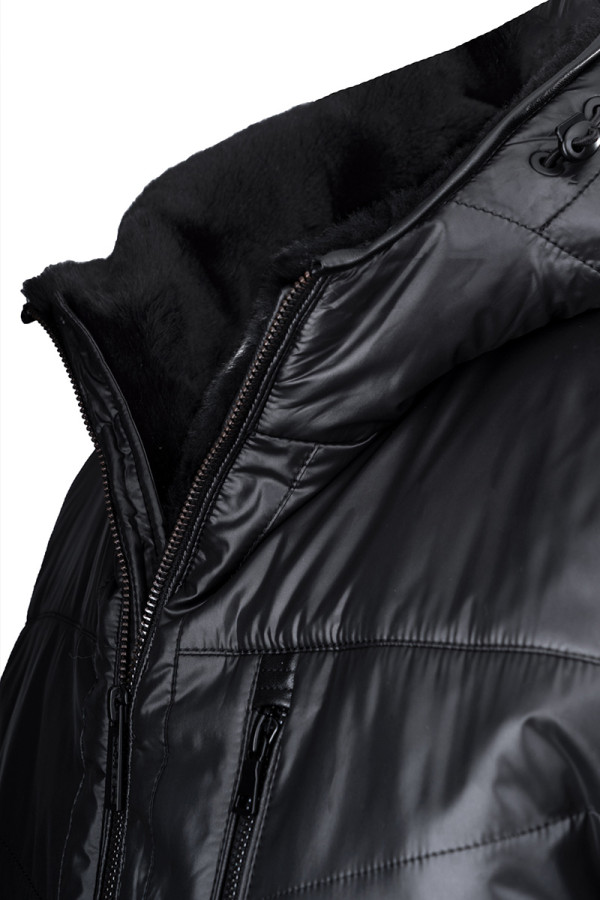 Куртка на верблюжьей шерсти мужская Freever WF 2118 черная, Фото №8 - freever.ua