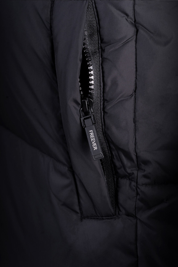 Пальто пуховое женское Freever WF 21181 черное, Фото №8 - freever.ua
