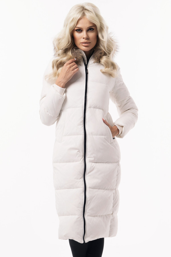 Пальто пуховое женское Freever WF 21181 белое