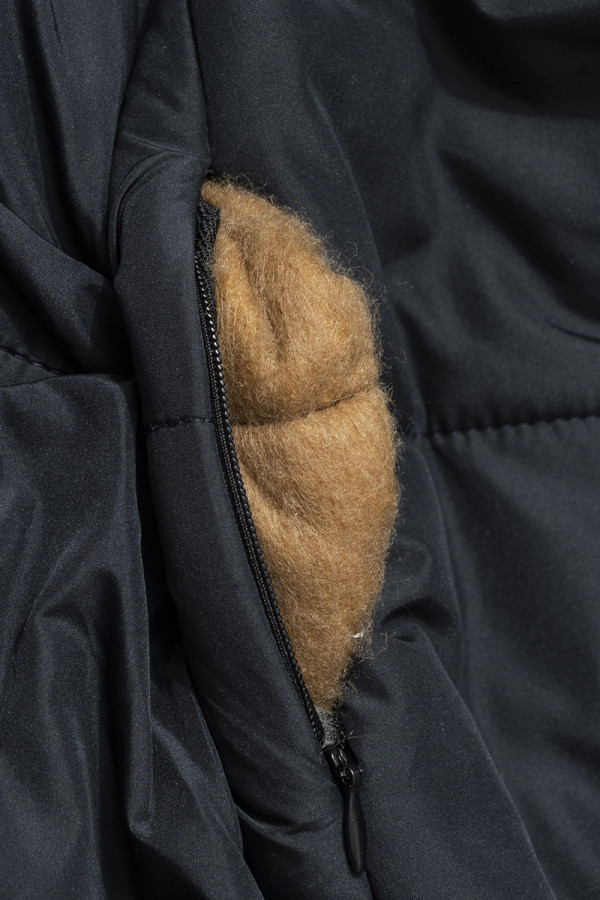 Куртка на верблюжьей шерсти мужская Freever WF 2148 черная, Фото №10 - freever.ua