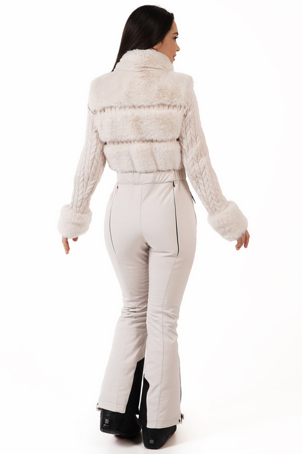 Жіночий гірськолижний комбінезон Freever NF 21615 бежевий, Фото №8- freever.ua