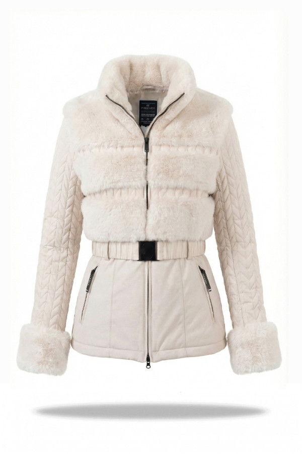 Жіночий гірськолижний костюм Freever NF 21616-21655 бежевий, Фото №3- freever.ua