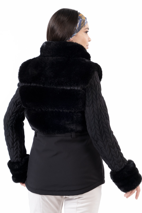 Жіноча гірськолижна куртка Freever NF 21616 чорна, Фото №4- freever.ua