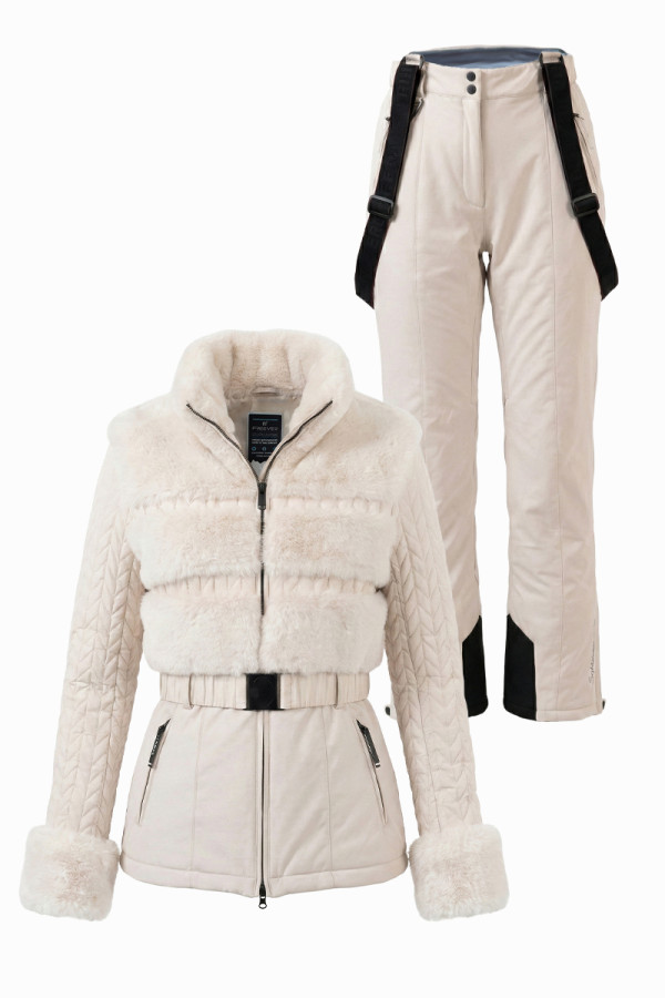 Жіночий гірськолижний костюм Freever NF 21616-21655 бежевий