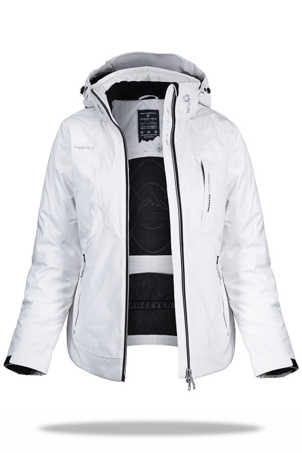 Горнолыжная куртка женская Freever WF 21618 белая - freever.ua