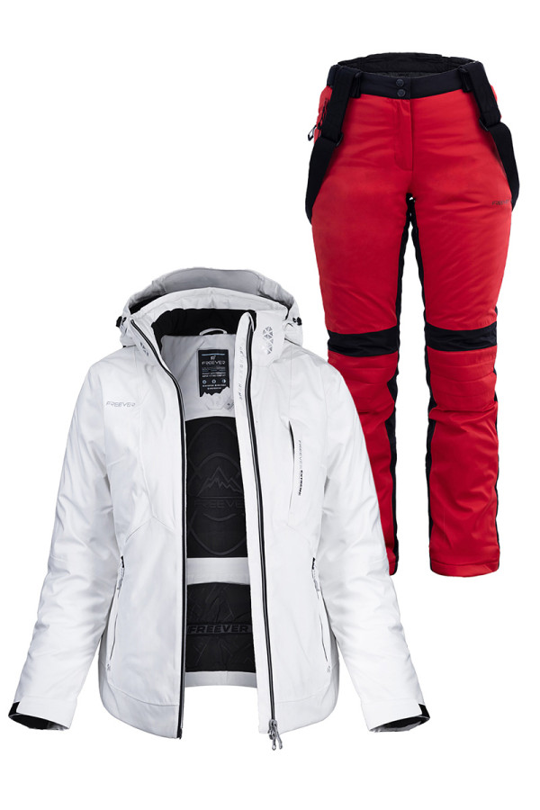 Женский лыжный костюм FREEVER 21618-034 белый - freever.ua