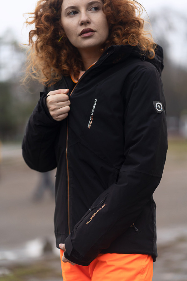 Гірськолижна куртка жіноча Freever WF 21618 чорна, Фото №3 - freever.ua