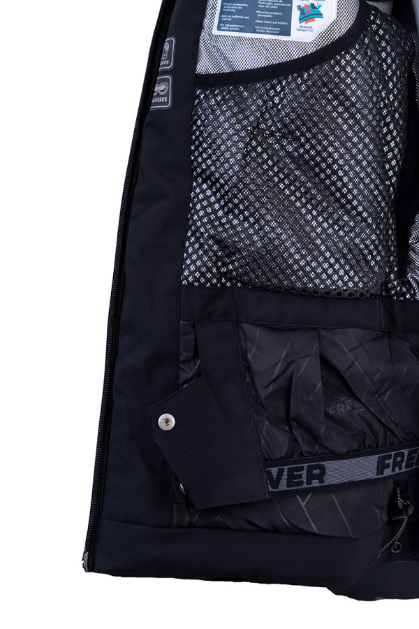 Гірськолижна куртка жіноча Freever WF 21618 чорна, Фото №7 - freever.ua
