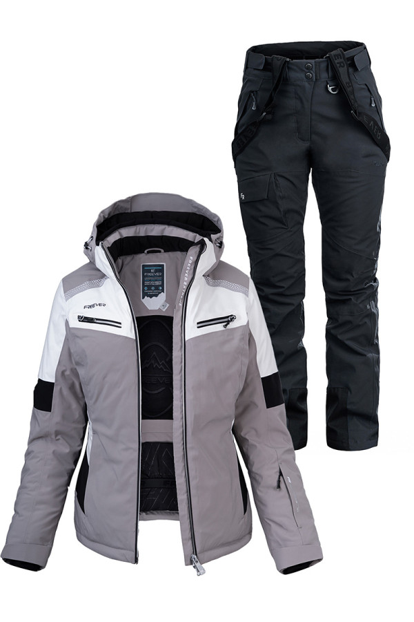 Женский лыжный костюм FREEVER 21619-541 бежевый - freever.ua