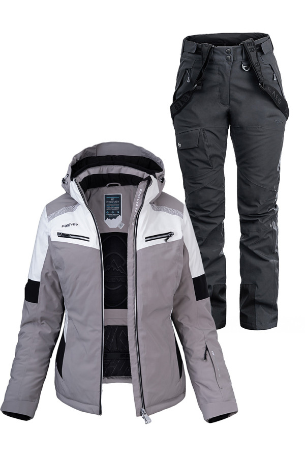 Женский лыжный костюм FREEVER 21619-542 бежевый - freever.ua