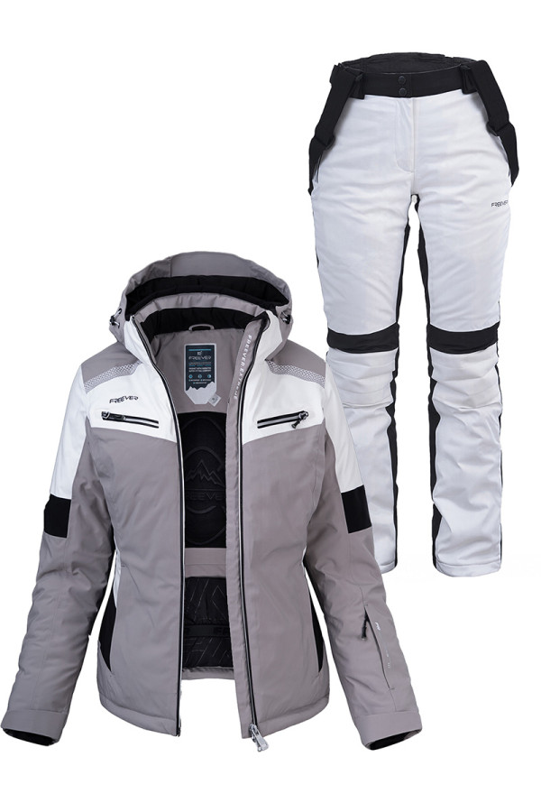 Женский лыжный костюм FREEVER 21619-030 бежевый - freever.ua