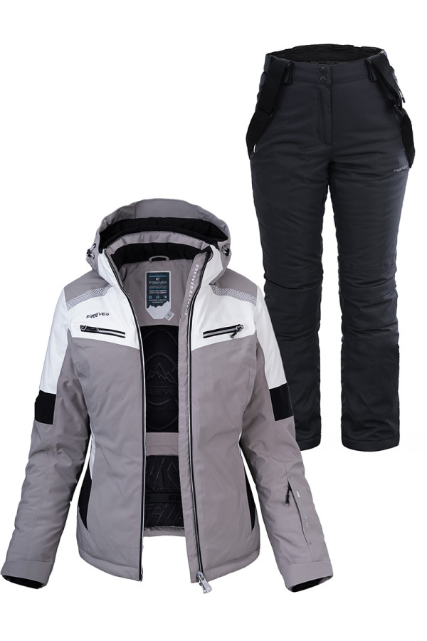 Женский лыжный костюм FREEVER 21619-031 бежевый - freever.ua