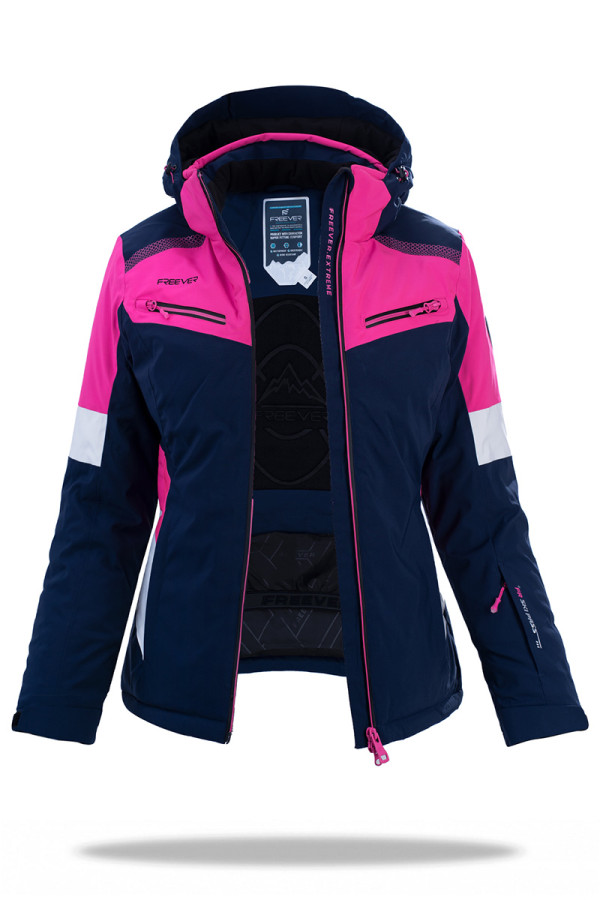 Гірськолижна куртка жіноча Freever WF 21619 синя - freever.ua