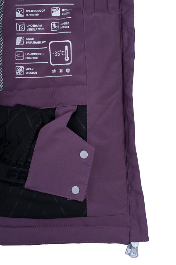 Горнолыжная куртка женская Freever WF 21619 фиолетовая, Фото №9 - freever.ua