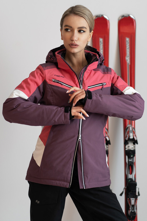 Гірськолижна куртка жіноча Freever WF 21619 фіолетова - freever.ua