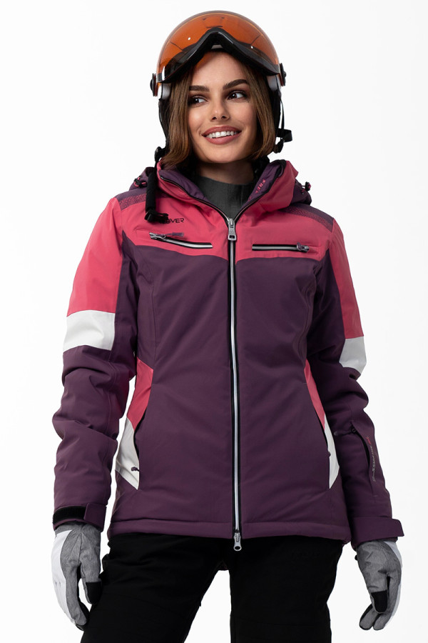 Горнолыжная куртка женская Freever WF 21619 фиолетовая