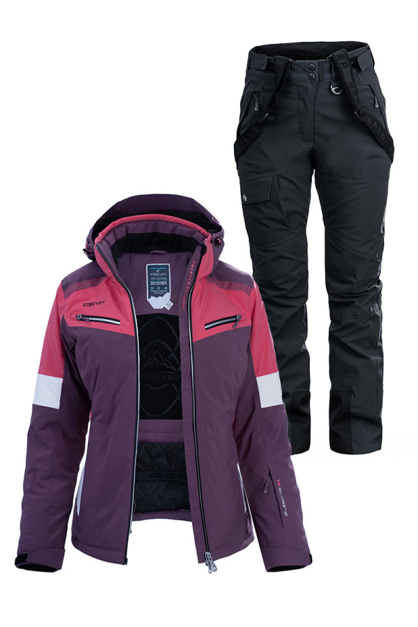 Женский лыжный костюм FREEVER 21619-541 фиолетовый - freever.ua