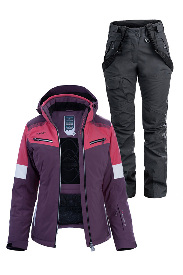 Женский лыжный костюм FREEVER 21619-542 фиолетовый - freever.ua