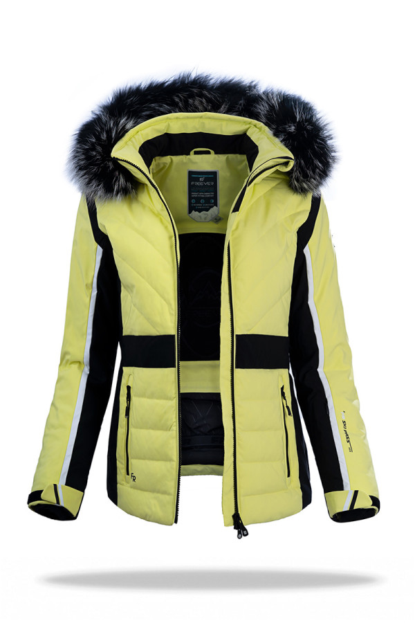 Горнолыжная куртка женская Freever WF 21620 желтая