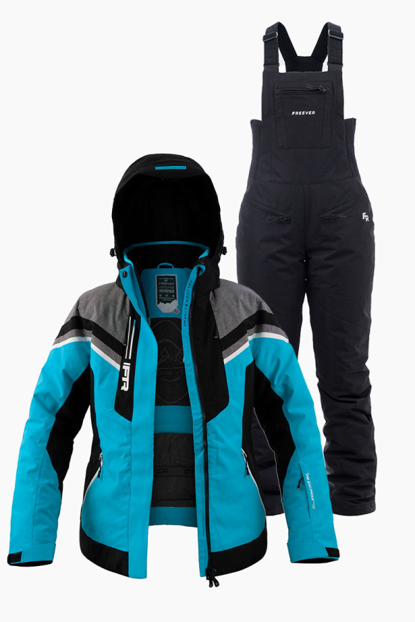 Женский лыжный костюм FREEVER 7901-21625 бирюзовый