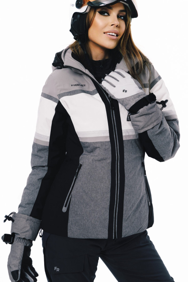 Жіноча гірськолижна куртка Freever AF 21626 бежева, Фото №2 - freever.ua