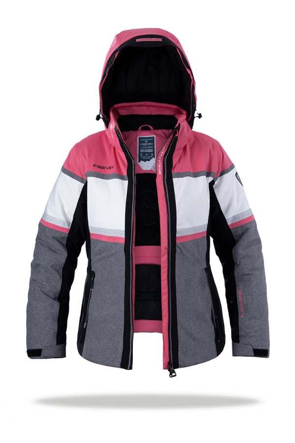 Горнолыжная куртка женская Freever AF 21626 розовая