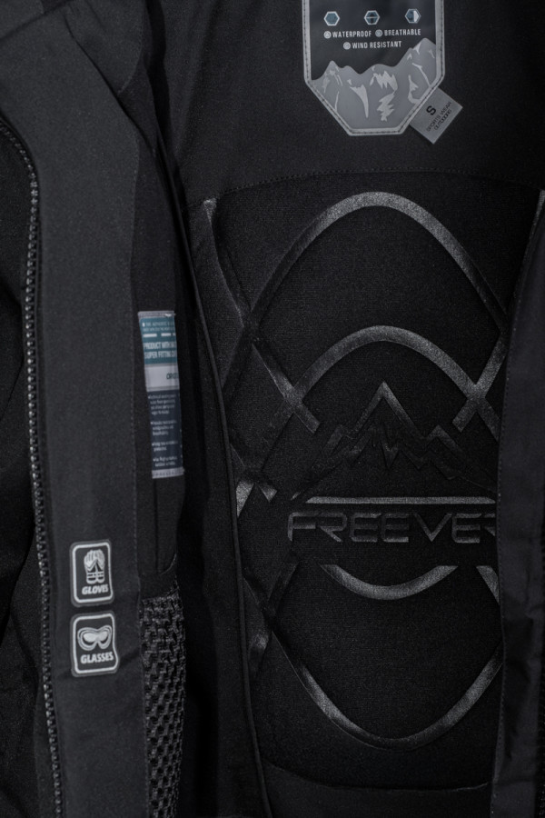 Жіноча гірськолижна куртка Freever NF 21627 чорна, Фото №7- freever.ua