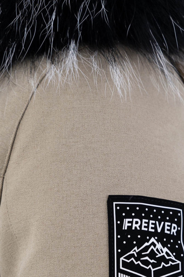 Парка жіноча Freever AF 21628 бежева, Фото №6- freever.ua