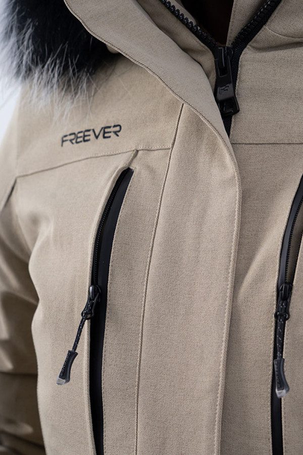 Парка жіноча Freever AF 21628 бежева, Фото №5- freever.ua