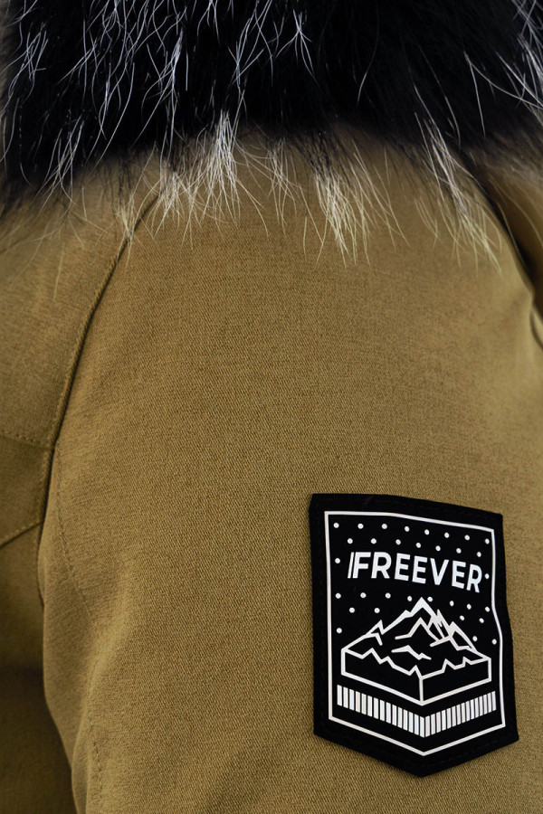 Парка жіноча Freever AF 21628 гірчична, Фото №7- freever.ua