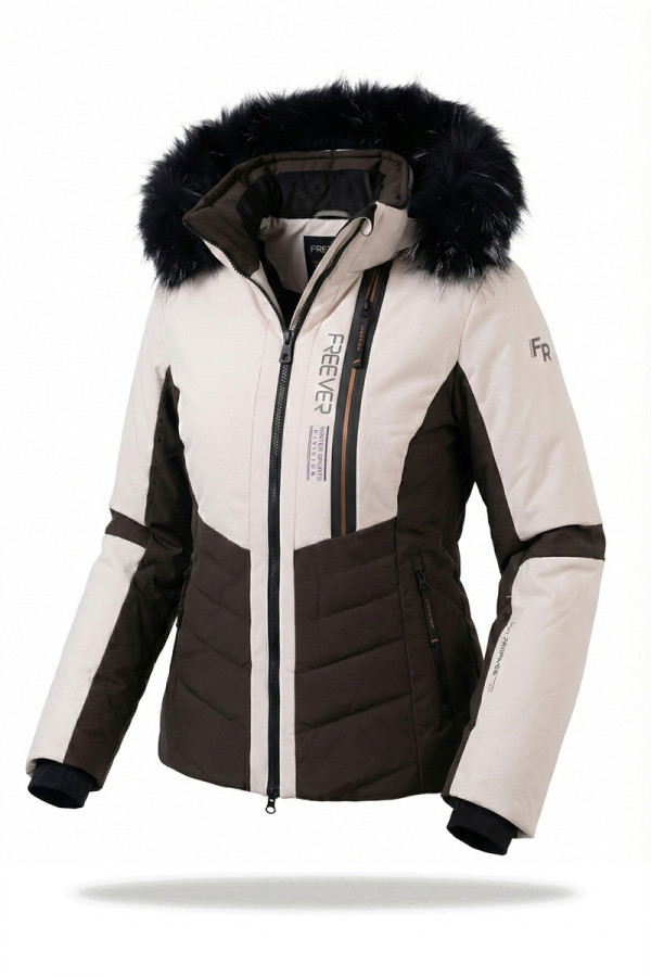 Жіноча гірськолижна куртка Freever NF 21630 бежева