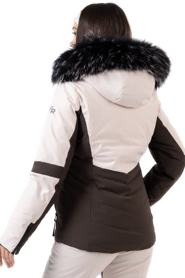 Женская горнолыжная куртка Freever NF 21630 бежевая, Фото №3- freever.ua