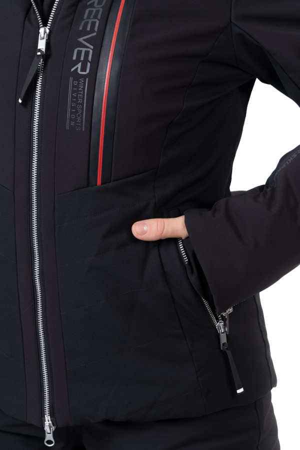 Жіноча гірськолижна куртка Freever NF 21630 чорна, Фото №3- freever.ua