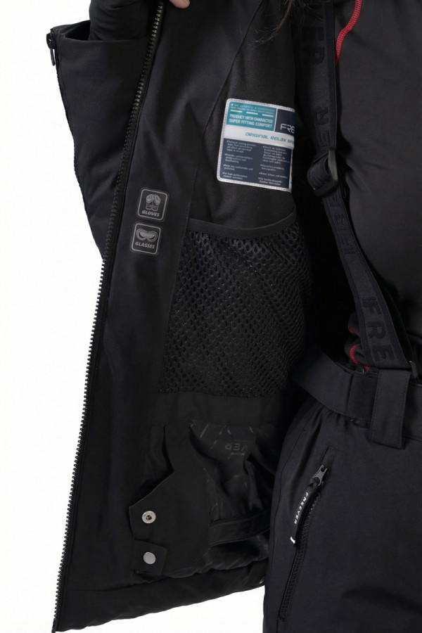 Жіноча гірськолижна куртка Freever NF 21630 чорна, Фото №5- freever.ua