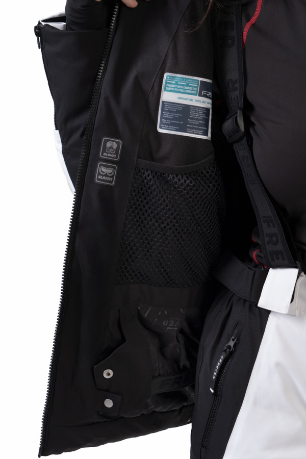 Жіноча гірськолижна куртка Freever NF 21630 біла, Фото №4- freever.ua