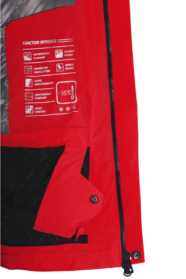 Горнолыжная куртка мужская Freever AF 21634 красная, Фото №15 - freever.ua