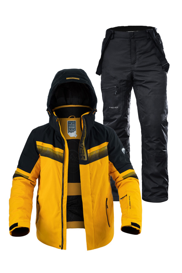 Чоловічий лижний костюм FREEVER 21634-021 жовтий - freever.ua